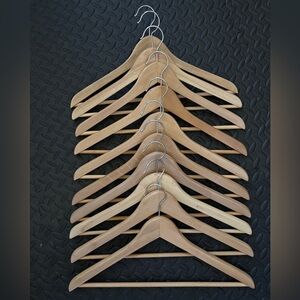Set of Wooden Hangers - 10, ten